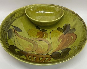 Vintage Los Angeles California Pottery Chip & Dip - FREE SHIPPING