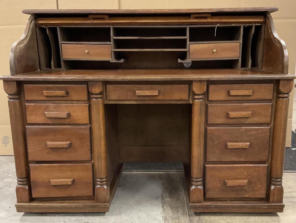 Antique Roll-top Desk - FREE SHIPPING - Etsy