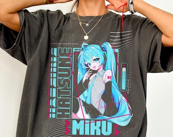 Comfort Colors Hatsune Miku Shirt, Vocaloid Anime Tshirt, Virtual Singer Tee, Hatsune Merch