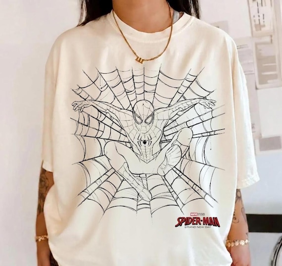 Spider Web Shirt, SpiderMan Brand New Day Tee, Peter Parker Tshirt, Marvel Superhero Merch