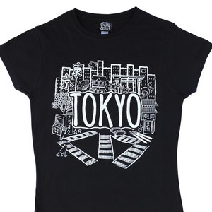 Tokyo T-shirt Womens / Mens Japan T-shirt Black T-shirt Japanese Gift ...