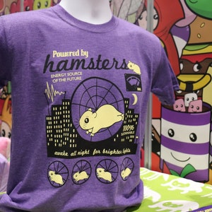 Powered by Hamsters T-Shirt - Retro Hamster T-Shirt - Vintage Style - T-Shirts for Women - T-Shirts for Men - Hamster Gift - Clothing - Pets