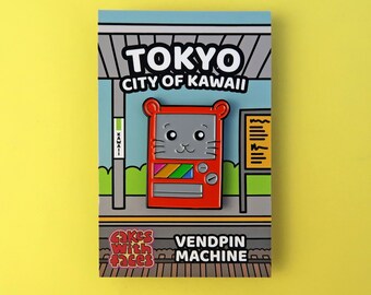 Japanese Vending Machine Enamel Pin Badge - Kawaii, Cute Pins - Japanese Gift - Tokyo, Japan - Cute Accessories