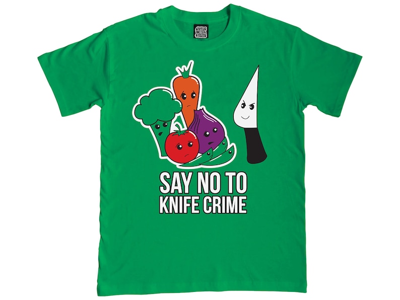 Say No to Knife Crime TShirt Funny TShirts Ladies & Mens Etsy