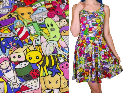 colourful skater dress