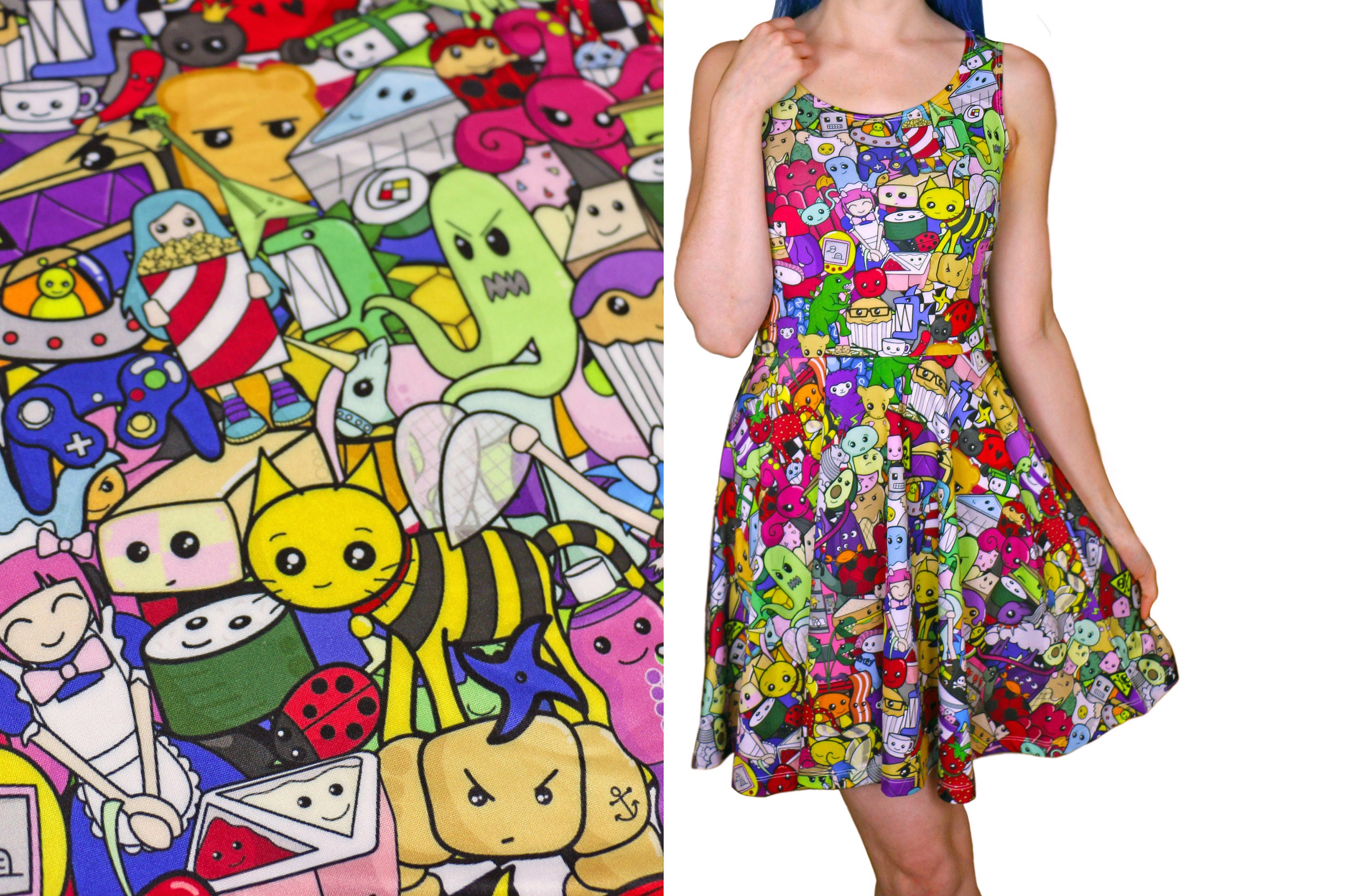 CUTE EXPLOSION Dress Bright Colourful 