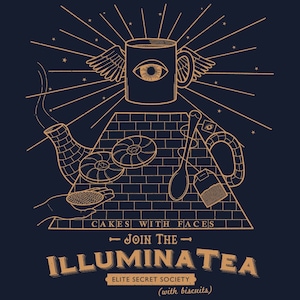 ILLUMINATEA Illuminati T-Shirt - Funny T-Shirts for Men - Womens Clothing - Puns - Tea Gift - Gothic / Occult T-Shirt - Alternative Fashion