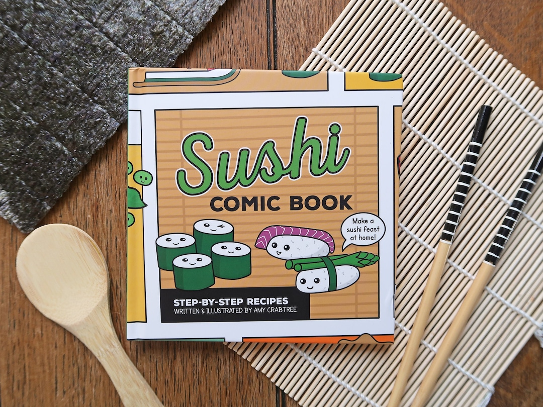 Sushi Comic Book Japanese Sushi Recipe Book Cute Japanese Gift Kawaii How to Make Sushi Japan