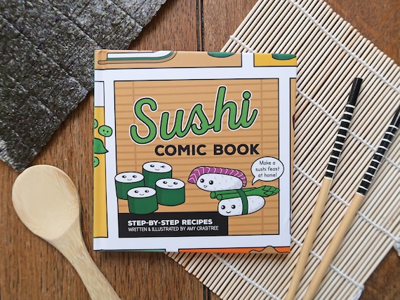 Sushi Comic Book Japanese Sushi Recipe Book Cute Japanese Gift Kawaii How  to Make Sushi Japan Gifts Cookery Book Making Sushi -  Israel