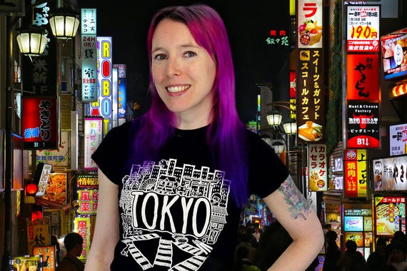 Tokyo T-Shirt - Womens / Mens Japan T-Shirt - Black T-Shirt - Japanese Gift - Monochrome - Graphic Tees