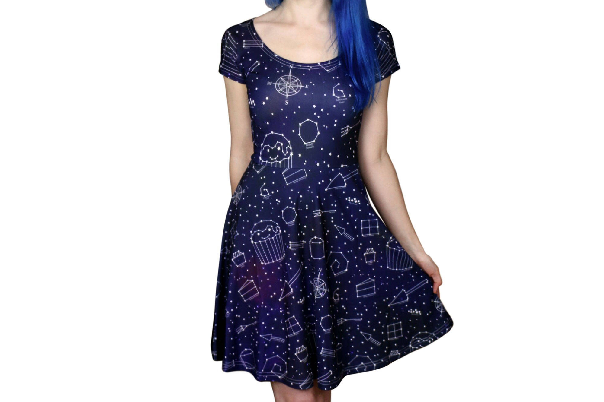 Starry Night Dress Size 6 20 Galaxy / Space / Stars - Etsy UK