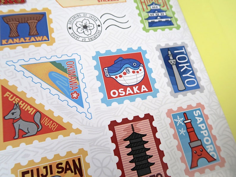 Japan Stickers - Cute Japanese Stickers - A5 Paper Sticker Sheet for ...