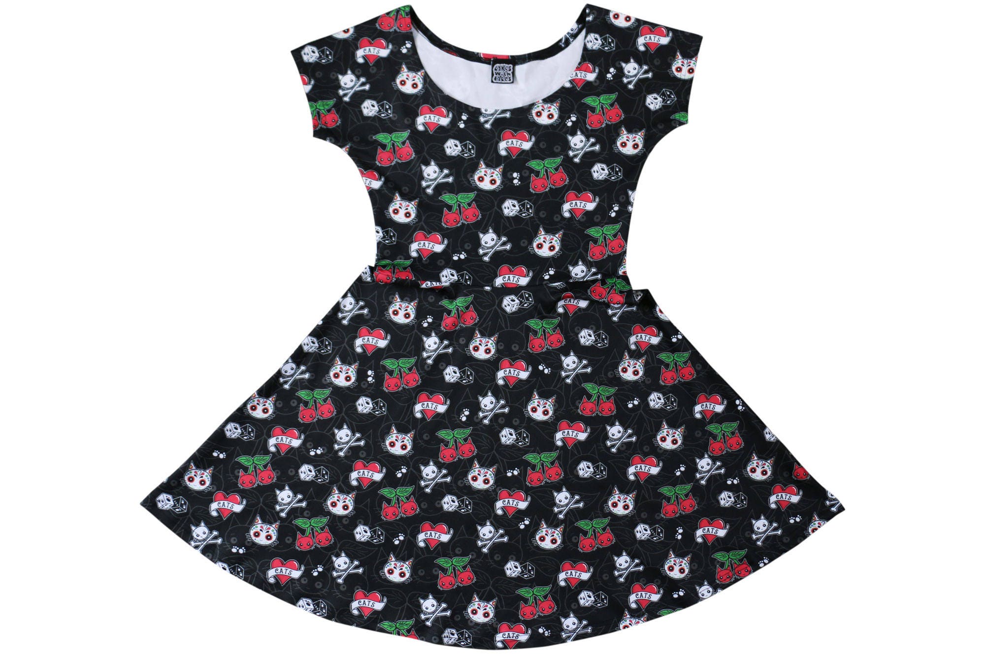 Cute Cat Dress Size 6 20 CATTOOS Cat Tattoo Dress Cute Etsy