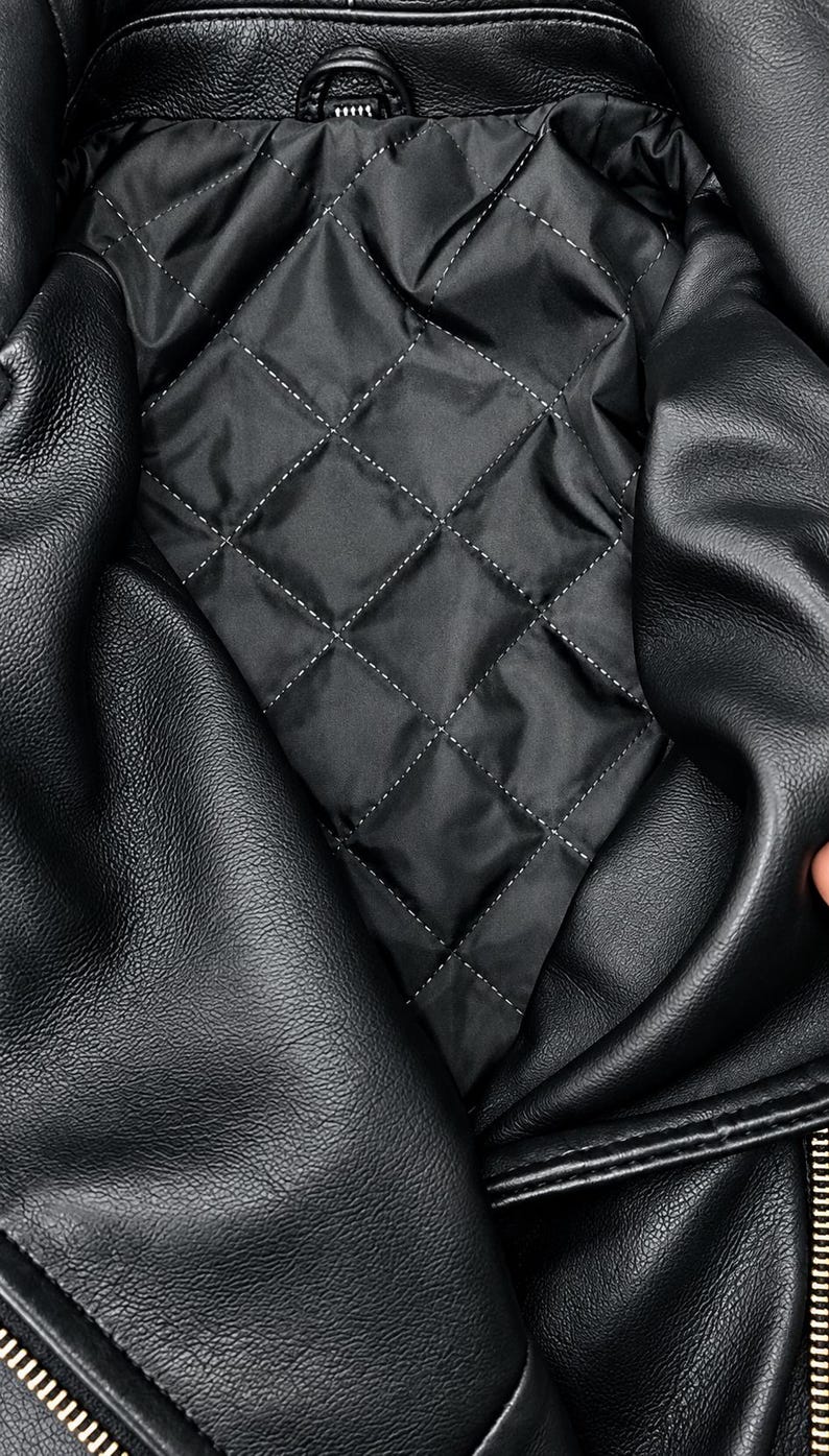 Women's Black Sheepskin Leather Biker Jacket With Belt, Asymmetrical ...