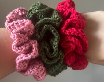 Handmade Crochet Scrunchie | Artisan Hair Accessory | Trendy Scrunchie