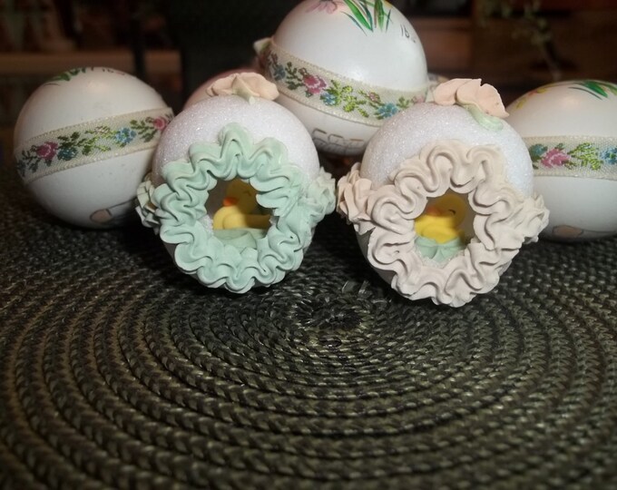 Vintage Sugar Eggs Panoramic Diorama 3D & 5 Hand Painted Real Etsy