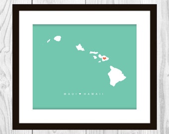 8x10" Printable Maui Destination Wedding Wall Art