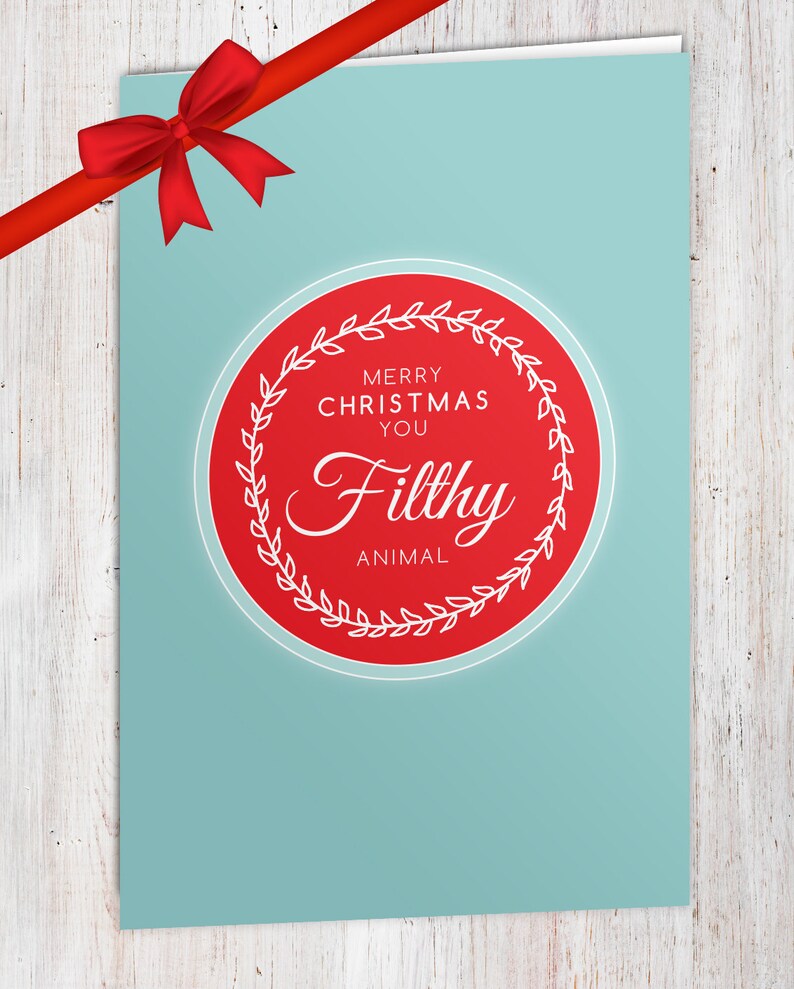 Merry christmas ya filthy animal gifs Merry Christmas You filthy ANIMAL Funny - Etsy