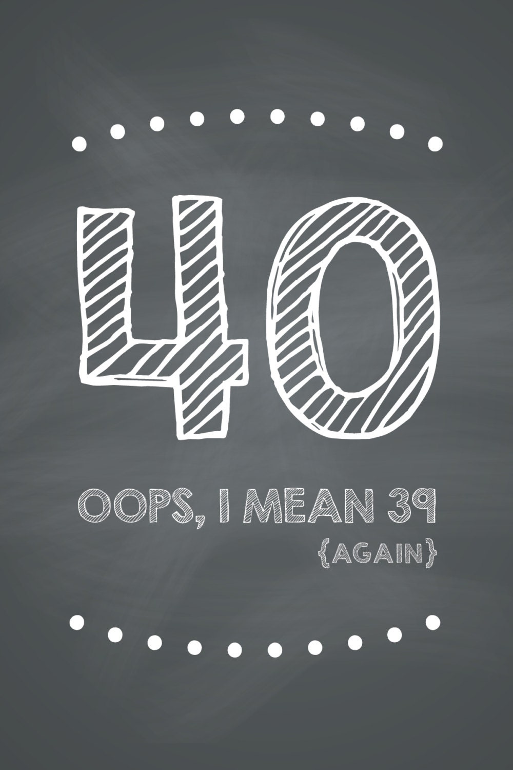 FUNNY 40th Birthday Card DIY Instant Download 4x6 - Etsy