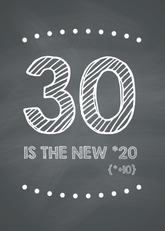 Funny 30 Is The New Printable Birthday Card 5x7 Etsy