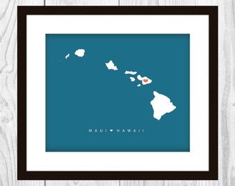 8x10" Printable Maui Destination Wedding Wall Art