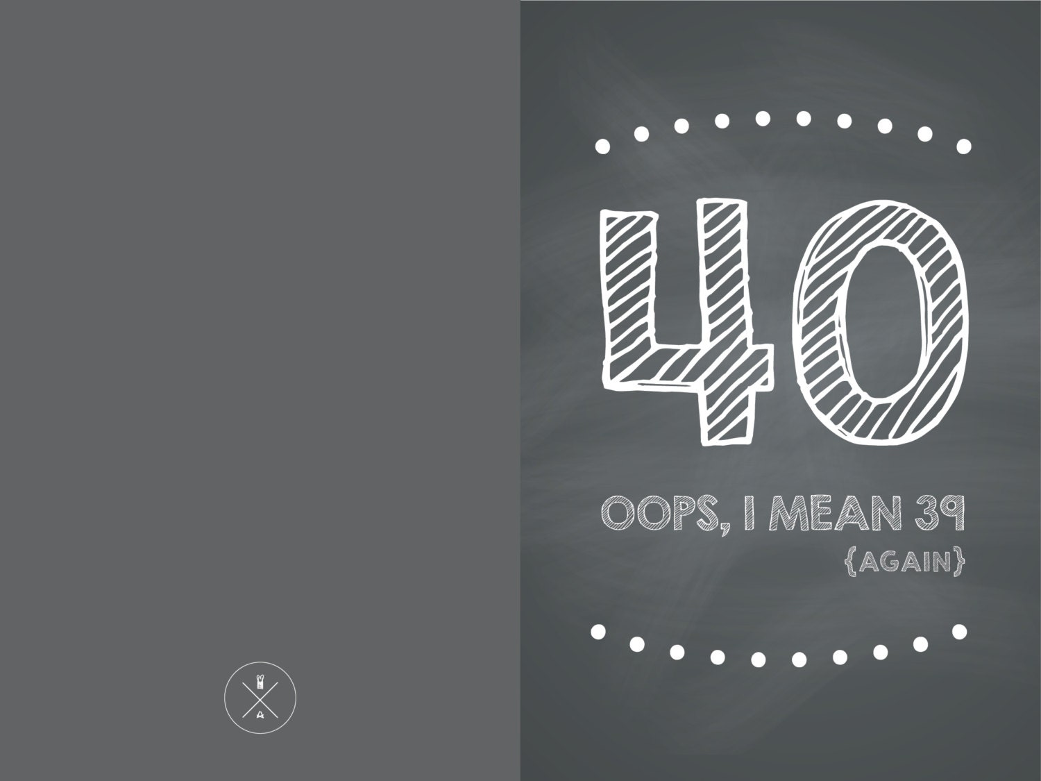 FUNNY 40th Birthday Card DIY Instant Download 4x6 - Etsy