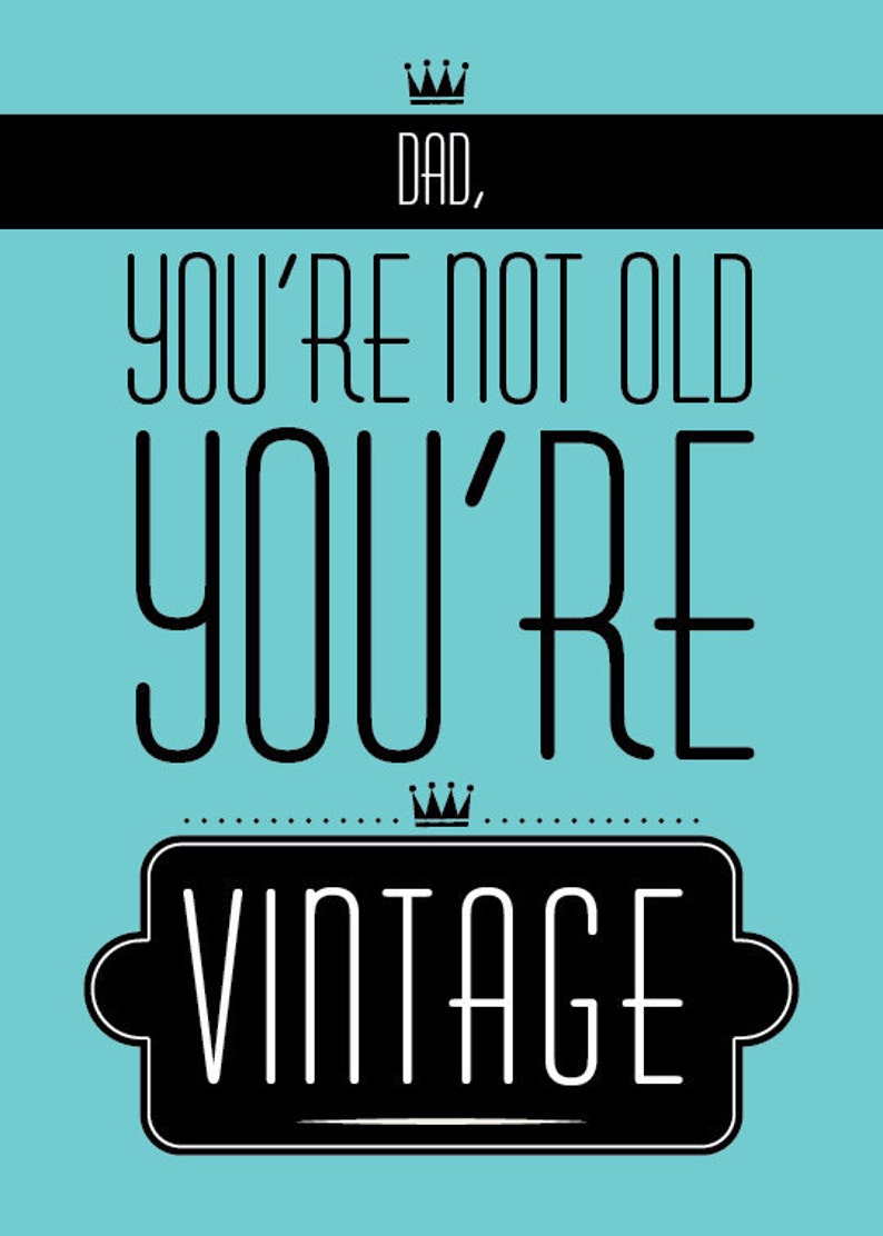 dads funny vintage birthday card printable etsy