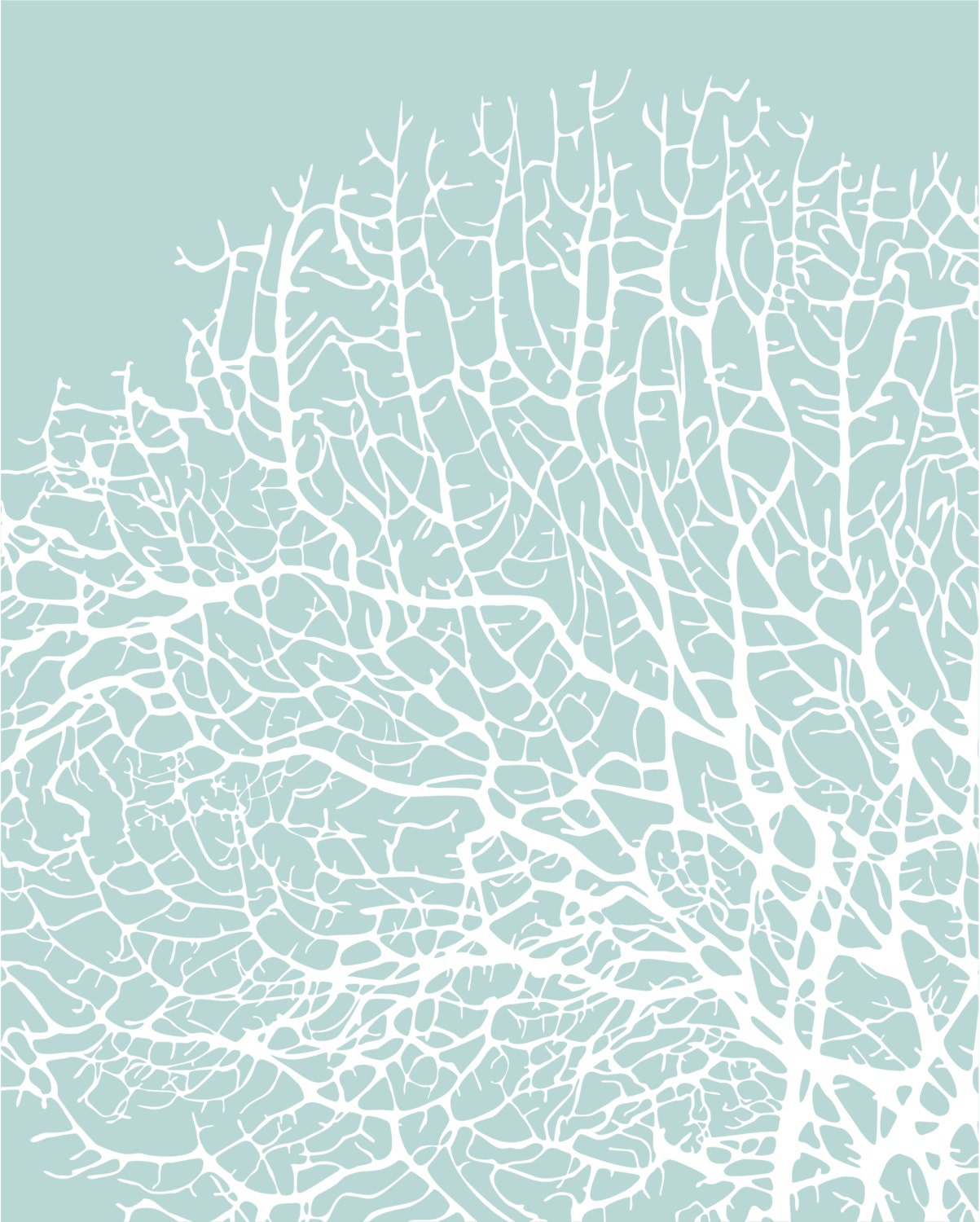 Aqua and Seabreeze Blue Coral Printable Art 8x10 - Etsy