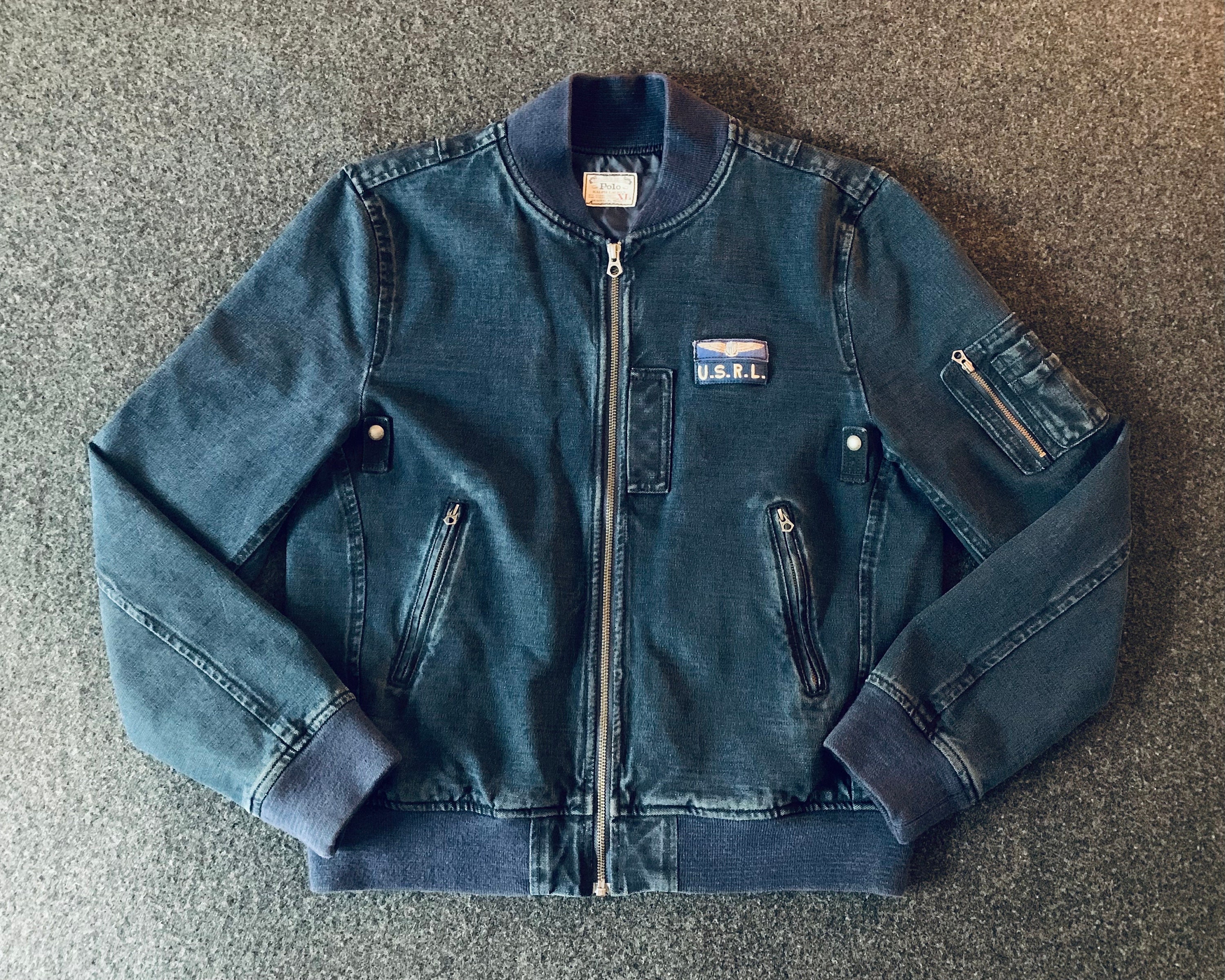 RARE Vintage Polo Ralph Lauren AUTHENTIC DUNGAREES Denim Aviation 