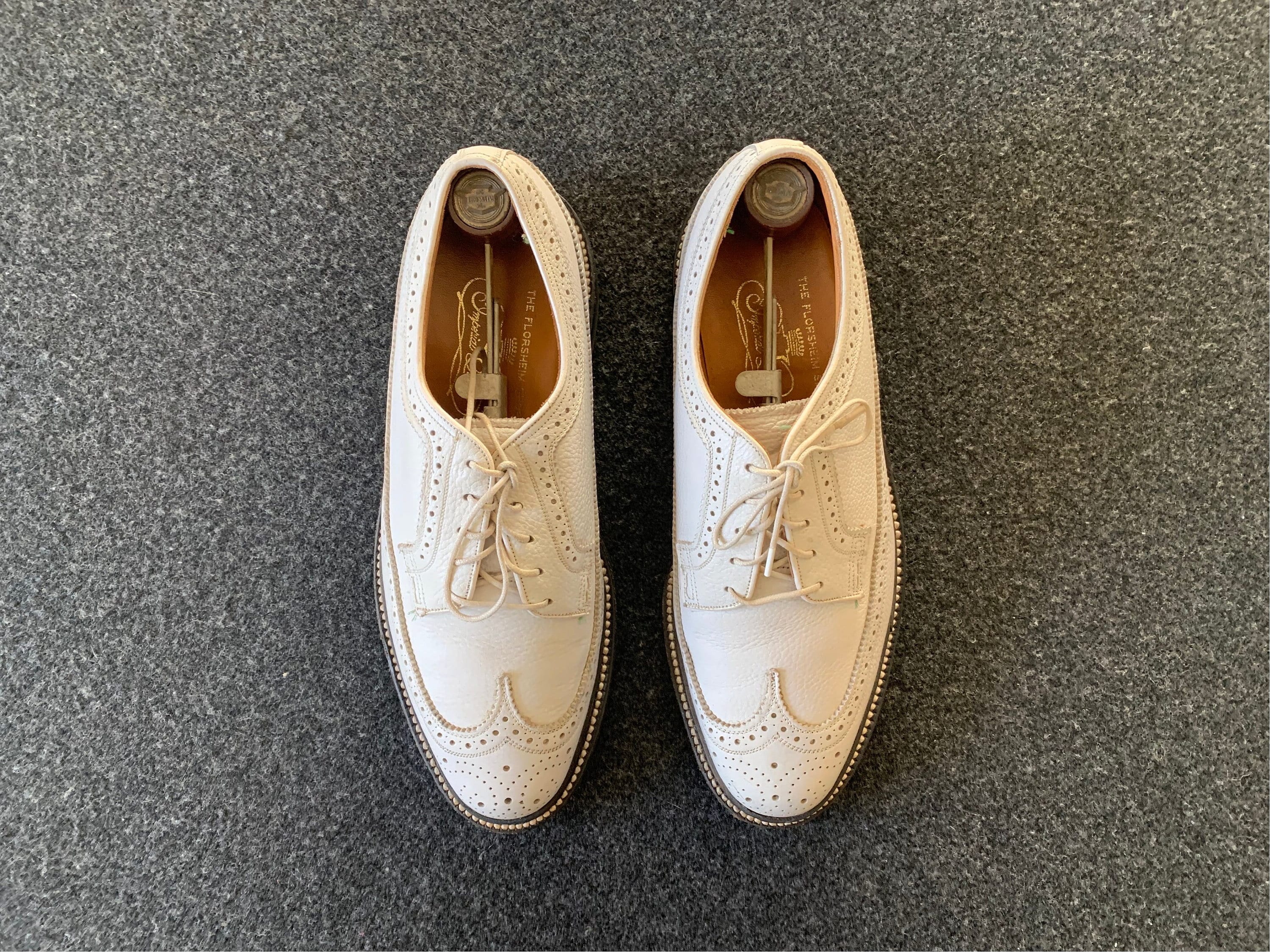Ultra Rare Vintage 1960s Florsheim Royal Imperial Kenmoor White