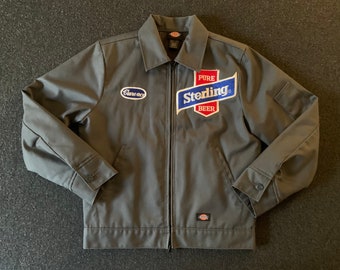 Dickies x Sterling Pure Beer CLARENCE Insulated Eisenhower Work Wear Shop Jacket sz Small Reg.