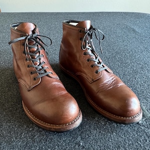 CLASSIC Red Wing Heritage 9016 Beckman in Discontinued Cigar Featherstone Leather 6” Dress / Work Boots Size US 12 D. Made in USA.