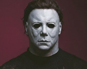 Masque de Michael Myers en latex, casque de cosplay d'horreur sanglant de 1978, accessoire de mascarade