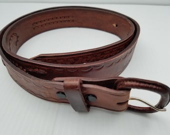 NEW Leather Hand Tooled Western Belt Size 44 40 38 36 34 Made in Mexico FS 