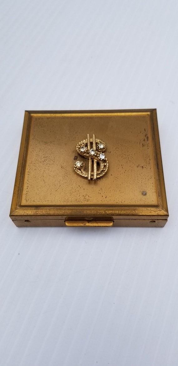 Vintage coin compact - Coin Holder - Gold Money H… - image 1