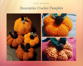 Made to order: Rustic fall decorative crochet pumpkin