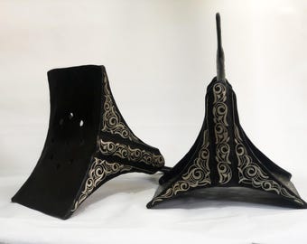 Handmade Damascene Horse Stirrups – Silver Inlay Equestrian