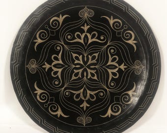 Medium Damascene Decorative Plate | Handmade Silver Inlay -5