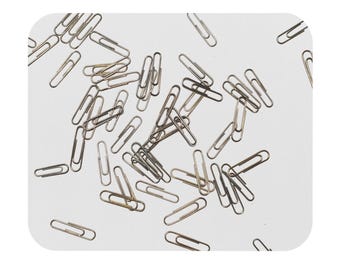 Scattered Paperclips Mouse Pad | Office Desk Accessory