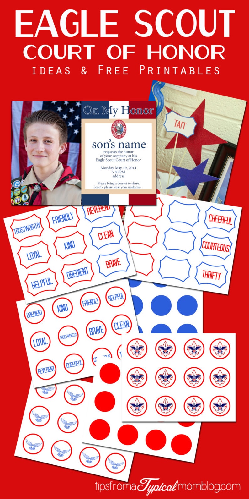 Custom Eagle Scout Court of Honor Invitation Announcement Digital File ...
