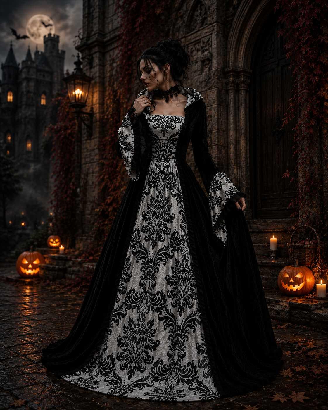 black hooded gothic dress Size:8/10(L) please dont mind Frank & Eileen Birthday Dress Hire Australia
