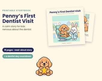 First Dentist Visit Book for Kids, Printable Storybook, Dentist Social Story, Toddler Preschool Read Aloud, Dental Checkup Prep PDF