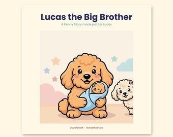 Personalized Big Brother or Big Sister Storybook, Custom Name Printable (PDF)
