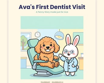 Personalized First Dentist Visit Book, Custom Name Printable Storybook, Dentist Social Story, Toddler Dental Checkup Gift, Brave Award PDF