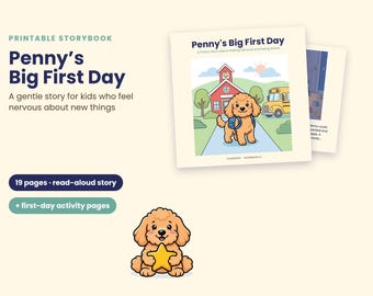 Penny's Big First Day: First Day of School Storybook, Calming Breathing for Kids (PDF)