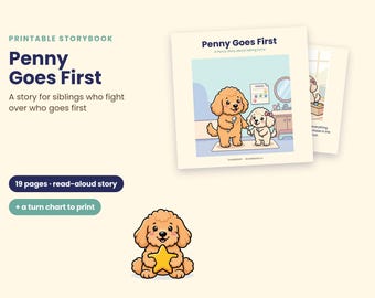 Penny Goes First: Sibling Turn-Taking Storybook (Printable PDF)