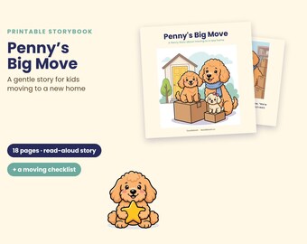 Moving Book for Kids, Printable Storybook, New House Social Story, Toddler Preschool Moving Gift, Moving Checklist PDF