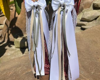 Green Lucky Horseshoe || Western Boot Bows
