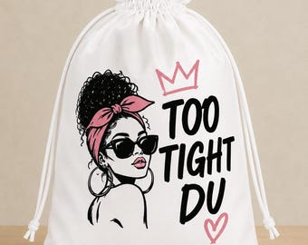 Oversized Hair Storage Bag | Too Tight Du Bag #05 | Drawstring Beauty Organizer