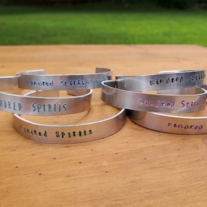 Kindred Spirits -  Anne of Green Gables Metal Stamped Cuff Bracelet - best friends jewelry